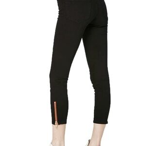 Etienne Marcel Black Skinny Jeans with Red Ankle Zip NWT